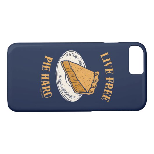 Live Free Pie Hard Case-Mate iPhone Case (Achterkant (Horizontaal))