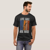 Live Free Ride Hard Rollercoaster Theme Park Grap T-shirt (Voorkant volledig)