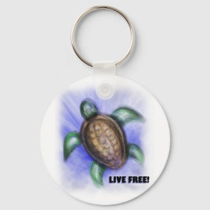 Live Free Turtle Sleutelhanger
