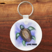 Live Free Turtle Sleutelhanger (Voorkant)