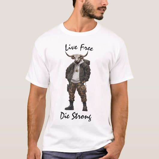 Live Free Warrior Tactisch T-Shirt (Voorkant)