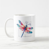 Live Freely - Dragonfly Kleurrijk Inspirerend Koffiemok (Links)