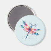 Live Freely - Dragonfly Kleurrijk Inspirerend Magneet (Voorkant / Achterkant)