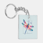 Live Freely - Dragonfly Kleurrijk Inspirerend Sleutelhanger (Voorkant Links)