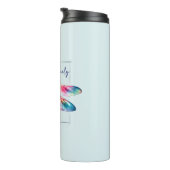 Live Freely - Dragonfly Kleurrijk Inspirerend Thermosbeker (Geroteerd rechts)