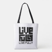 Live fully tote bag (Achterkant)