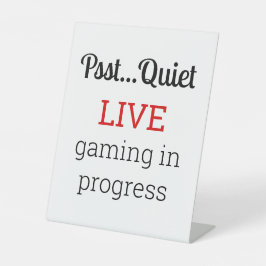 Live Game bezig Reclamebord Met Voetstuk