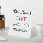 Live Game bezig Reclamebord Met Voetstuk (Insitu)