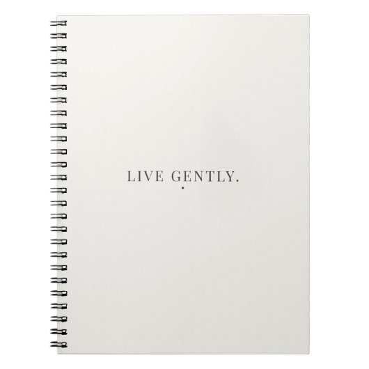 Live Gently Notitieboek – Kalme Levensstijl Dagboe (Voorkant)
