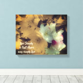 Live Gewoon bloesems Inspirerend woorden Canvas Afdruk (Insitu (Houten vloer))