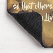 Live Gewoon bloesems Inspirerend woorden Muismat (Hoek)