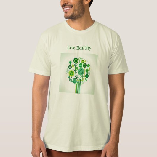 Live gezonde T-Shirt (Voorkant)