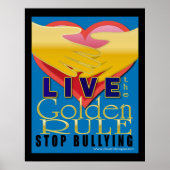 live golden rule stop met pesten poster (Voorkant)