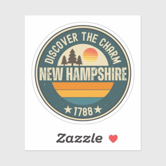 Live Gratis NH - Granite State Gift Sticker (Vel)