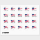 Live gratis of Amerikaanse vlag - New Hampshire Ronde Sticker (Vel)