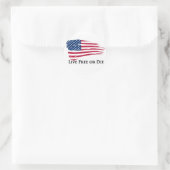 Live gratis of Amerikaanse vlag - New Hampshire Ronde Sticker (Tas)