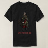 live gratis of die cossack warrior Premium T-shirt (Design voorkant)