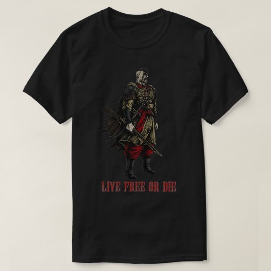 live gratis of die cossack warrior Premium T-shirt (Design voorkant)