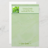 "Live Green"-bankierwerk Briefpapier (Voorkant / Achterkant)