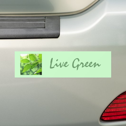 "Live Green"-Bumpersticker Bumpersticker (Op auto)