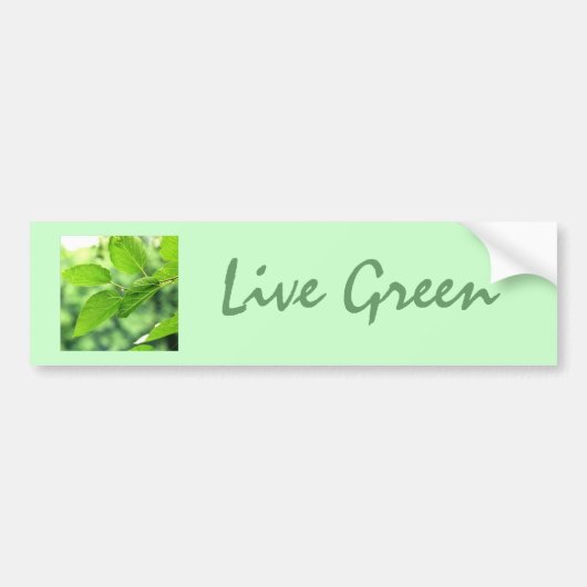 "Live Green"-Bumpersticker Bumpersticker (Voorkant)