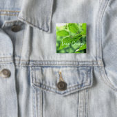 "Live Green"-Button Vierkante Button 5,1 Cm (In situ)