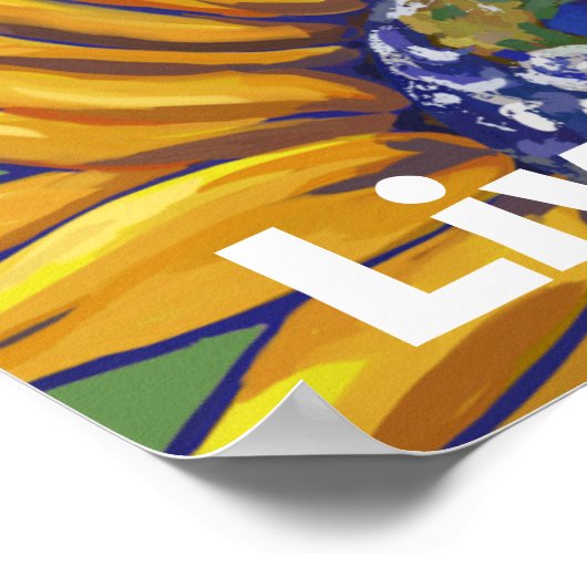 Live Green Earth Sunflower Poster (Hoek)