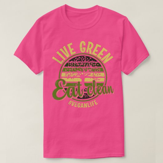 Live Green Eet Schoon T-shirt (Design voorkant)