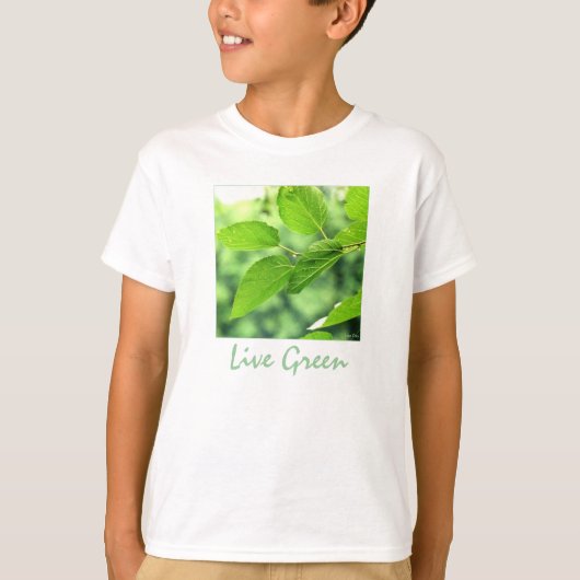 'Live Green' Kinderen T-shirt (Voorkant)