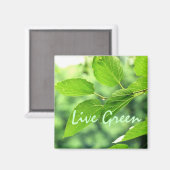 "Live Green" Magnet (Voorkant / Achterkant)