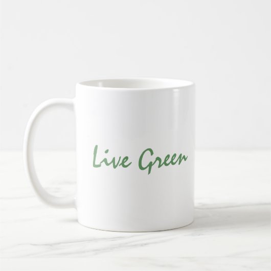 "Live Green"-Mok Koffiemok (Links)