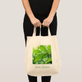 "Live Green" Organic Canvas Grocery Canvas tas (Voorkant (product))