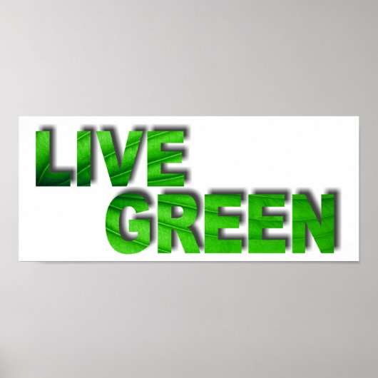 Live Green Poster (Voorkant)