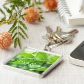 'Live Green' Premium-Sleutelhanger Sleutelhanger (Zijkant)