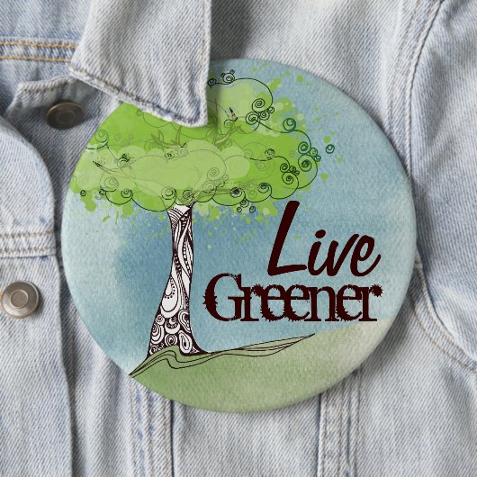 Live Green Ronde Button 6,0 Cm (In situ)