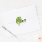 Live Green Ronde Sticker (Envelop)