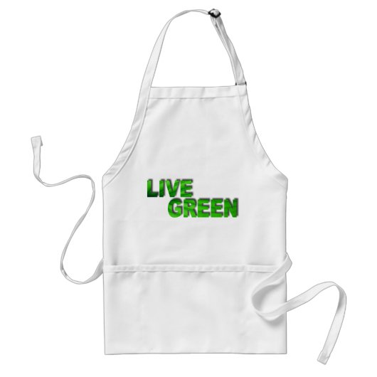 Live Green Standaard Schort (Voorkant)