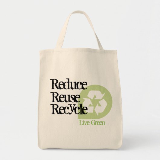 Live Green Tote Bag (Voorkant)