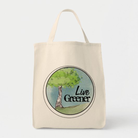 Live Green Tote Bag (Voorkant)