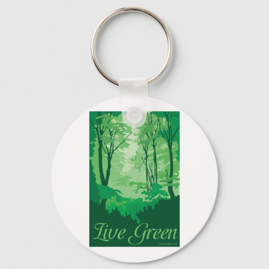 Live Green - Tree Hugger Sleutelhanger (Voorkant)
