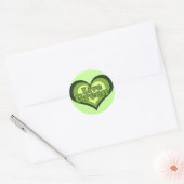 Live Green voor Dag van de Aarde Ronde Sticker (Envelop)