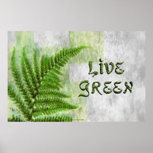 LIVE GROEN Milieu Eco Art Poster (Voorkant)