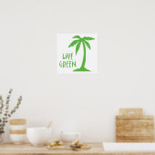 Live groen - palmboom poster (Keuken)