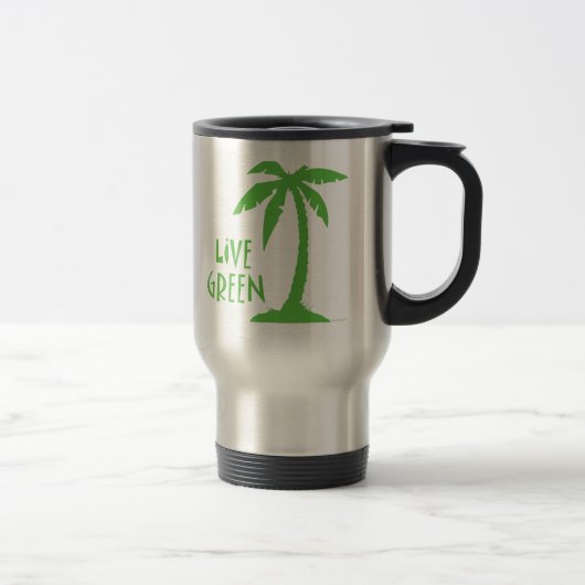Live groen - palmboom reisbeker (Rechts)