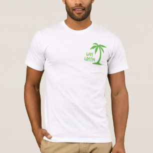 Live groen - palmboom t-shirt