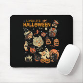 Live Halloween Pumpkin Witch Ghost Black C Muismat (Met muis)