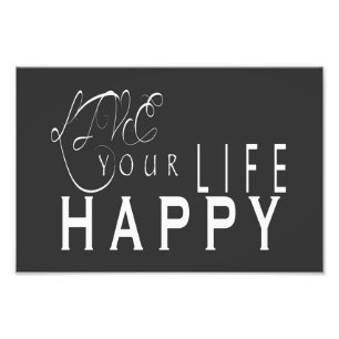 Live Happy Wedding afdrukken 6X4, 12X8 Foto Afdruk