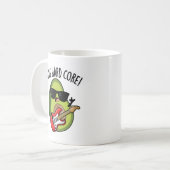 Live Hard Core Grappige Avocado Rock Pun Koffiemok (Voorkant links)