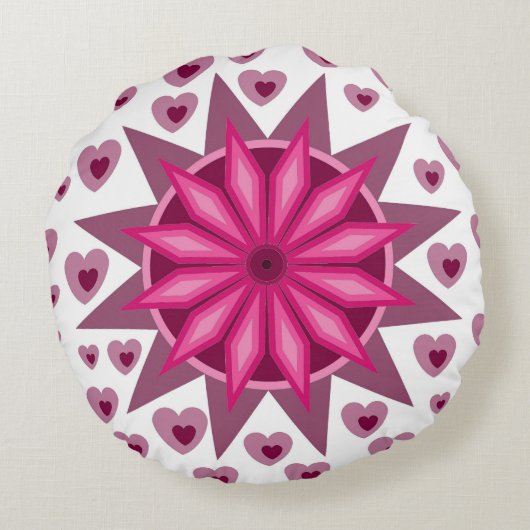 LIVE HART GIFT WIFE HUSBAND FRIEND ROUND PILLOW ROND KUSSEN (Achterkant)