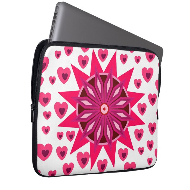 LIVE HARTBOYFRIEND VRIENDIN HUSBAND WIFE LAPTO LAPTOP SLEEVE (Voorkant Rechts)